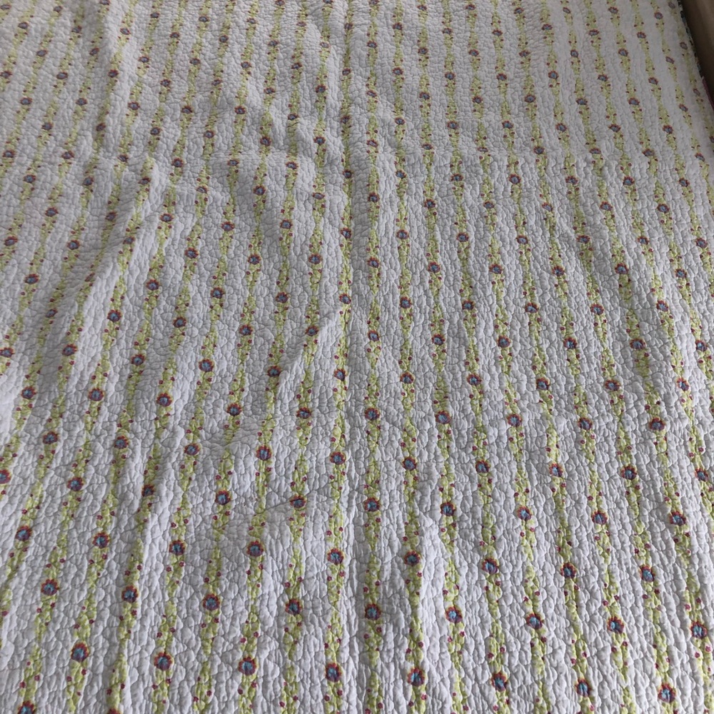 EUC Cotton Reversible Vibrant Paisley & Floral Multicolor Quilt - Picture 9 of 11
